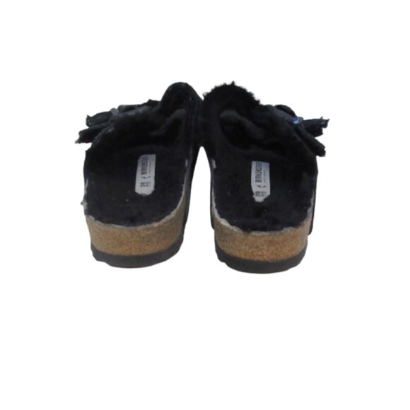 Birkenstock Arizona Shearling Lined Sandals Black Size 38 EU - Picture 3 of 5